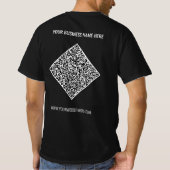 Jouw QR-code aangepaste tekst merk t-shirt voor be (Achterkant)