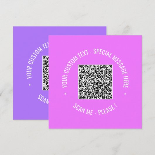 Jouw QR Code Aanvraagkaart Sjabloon Kies kleuren (Voorkant / Achterkant)