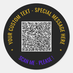 Jouw QR-code sticker met eigen tekst Kies kleur