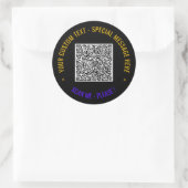 Jouw QR-code sticker met eigen tekst Kies kleur (Tas)