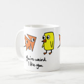 Jouw rare ik vind je Coffee Cup leuk Koffiemok (Voorkant links)