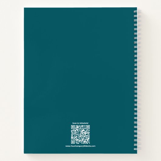 Jouw reis Blauwgroen White Life Coaching Groei Notitieboek (Achterkant)