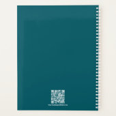 Jouw reis, gedurfde en heldere Blauwgroen levensco Planner (Achterkant)