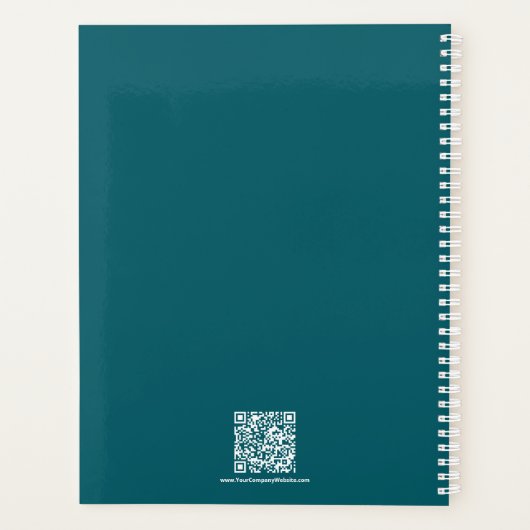 Jouw reis, gedurfde en heldere Blauwgroen levensco Planner (Achterkant)
