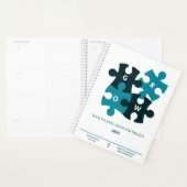 Jouw reis, gedurfde en heldere Blauwgroen levensco Planner (Display)