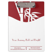 Jouw reis, gewaagde en heldere leven coaching groe klembord (Voorkant)