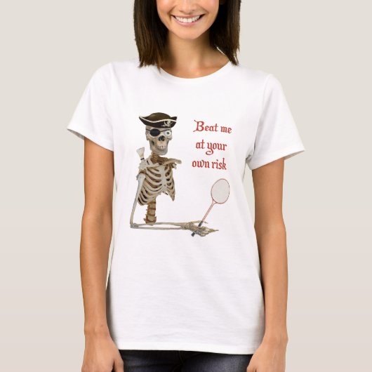 Jouw Risk Badminton Pirate T-shirt (Voorkant)