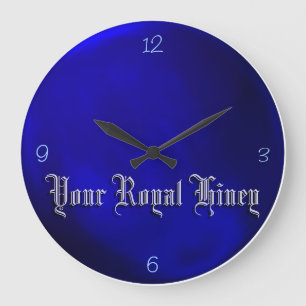 Jouw Royal Hiney - Royal Blue Wall Clock Grote Klok