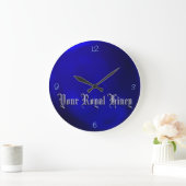 Jouw Royal Hiney - Royal Blue Wall Clock Grote Klok (Huis)