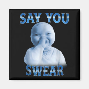 Jouw shirt zegt vloek ai baby meme magneet