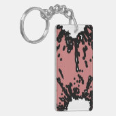 Jouw Smaak, Jouw Kracht – Abstract Mauve & Zwart  Sleutelhanger (Voorkant Links)