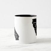 Jouw stad in Californië Name and Heart Los Angeles Tweekleurige Koffiemok (Center)