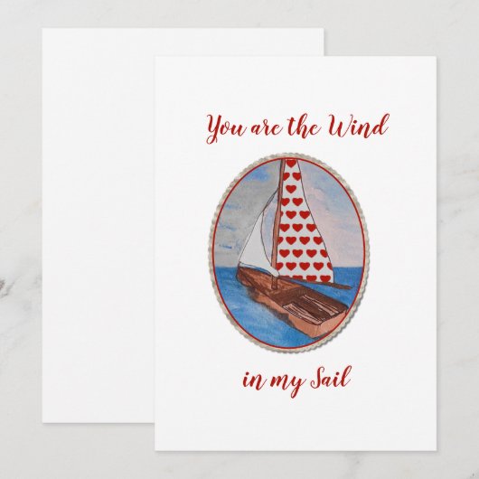 Jouw stem is de wind in mijn zeil feestdagenkaart (Voorkant / Achterkant)