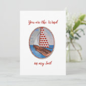 Jouw stem is de wind in mijn zeil feestdagenkaart (Staand voorkant)