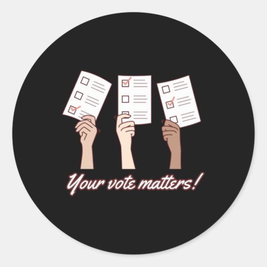Jouw Stem Is Ga Stemmen Sticker  (Voorkant)