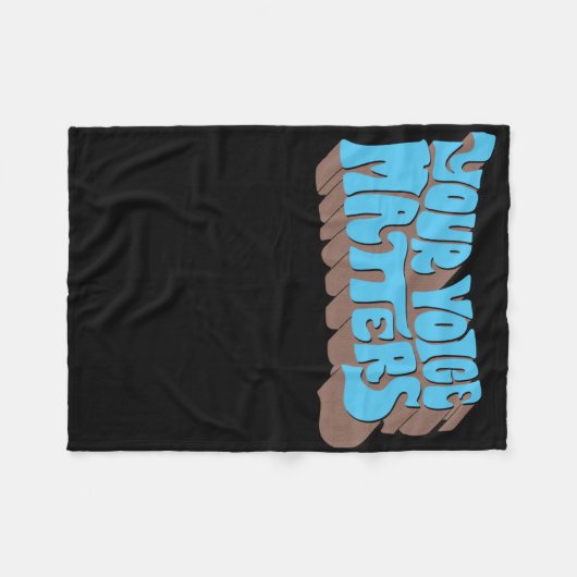 Jouw stem is! STICKER 1 Fleece Deken (Voorkant (Horizontaal))