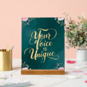 Jouw stem is uniek acryl bord (Huwelijk)
