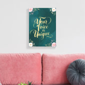Jouw stem is uniek canvas afdruk (Insitu (Woonkamer))