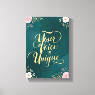 Jouw stem is uniek canvas afdruk