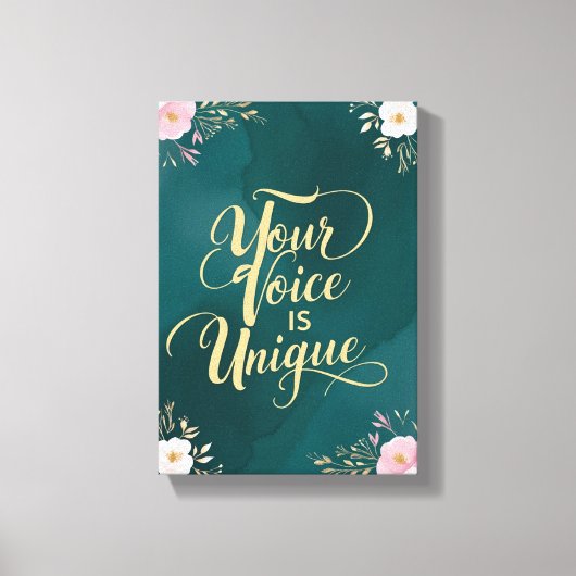 Jouw stem is uniek canvas afdruk (Voorkant)