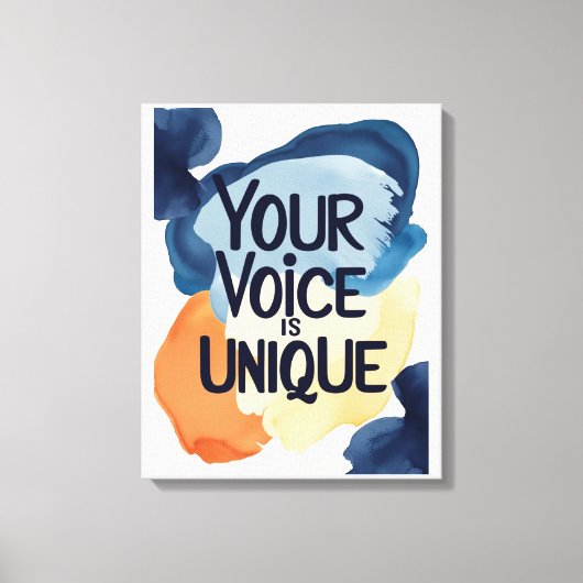Jouw stem is uniek canvas afdruk (Voorkant)