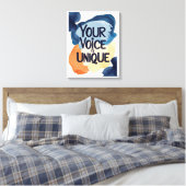 Jouw stem is uniek canvas afdruk (Insitu (Slaapkamer))