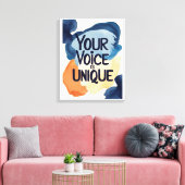 Jouw stem is uniek canvas afdruk (Insitu (Woonkamer))