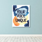 Jouw stem is uniek canvas afdruk (Insitu (Houten vloer))
