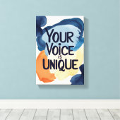 Jouw stem is uniek canvas afdruk (Insitu (Houten vloer))