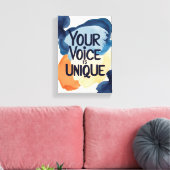 Jouw stem is uniek canvas afdruk (Insitu (Woonkamer))