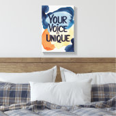 Jouw stem is uniek canvas afdruk (Insitu (Slaapkamer))