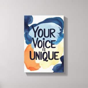 Jouw stem is uniek canvas afdruk