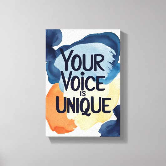 Jouw stem is uniek canvas afdruk (Voorkant)
