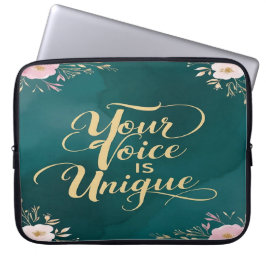 Jouw stem is uniek laptop sleeve