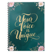 Jouw stem is uniek notitieboek (Voorkant)