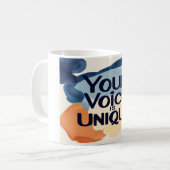 Jouw stem is uniek optie 2 koffiemok (Voorkant links)