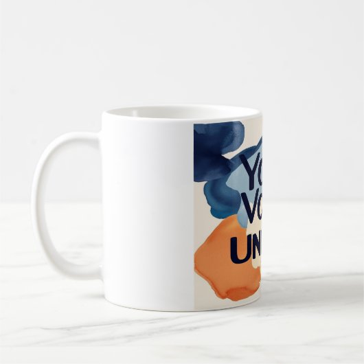Jouw stem is uniek optie 2 koffiemok (Links)