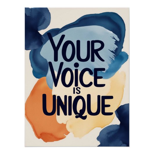 Jouw stem is uniek optie 2 perfect poster (Voorkant)
