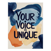 Jouw stem is uniek perfect poster (Voorkant)