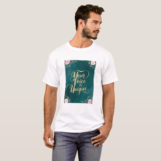 Jouw stem is uniek t-shirt (Voorkant volledig)