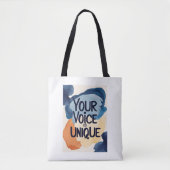 Jouw stem is uniek tote bag (Voorkant)