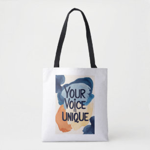 Jouw stem is uniek tote bag