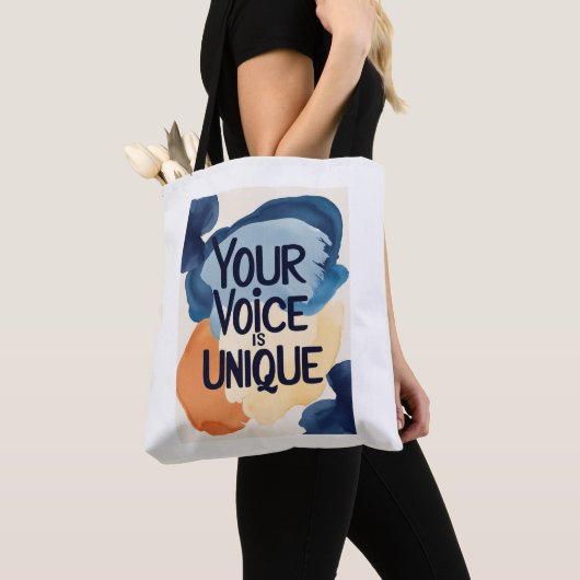 Jouw stem is uniek tote bag (Dichtbij)