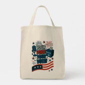 Jouw Stem Jouw Stem Patriottische Verkiezing Tote Bag (Achterkant)