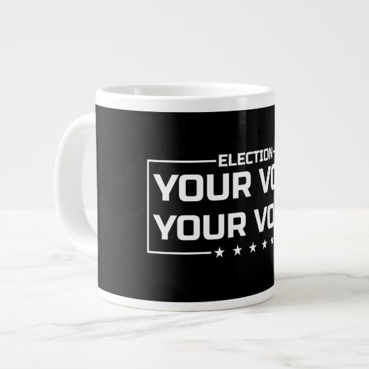 Jouw Stem Jouw Stem wit lettertype Grote Koffiekop (Links)