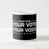 Jouw Stem Jouw Stem wit lettertype Grote Koffiekop (Voorkant)