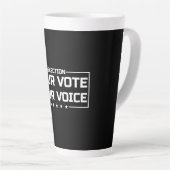 Jouw Stem Jouw Stem wit lettertype Latte Mok (Rechterhoek)