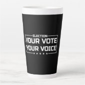Jouw Stem Jouw Stem wit lettertype Latte Mok (Voorkant)