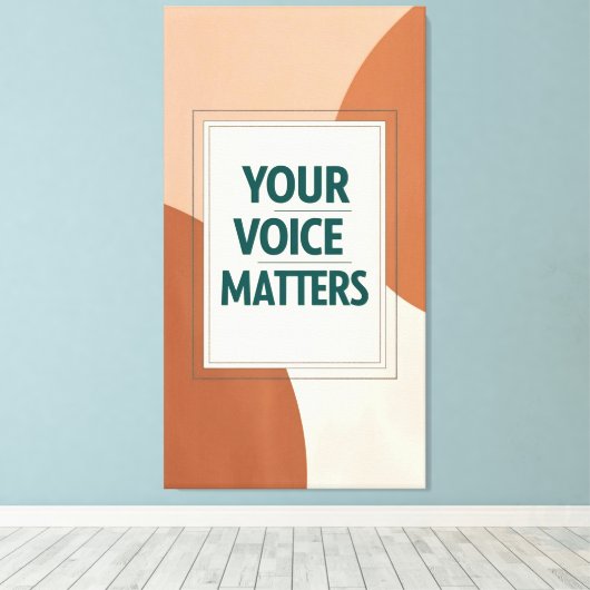 Jouw stem telt 3 canvas afdruk (Insitu (Houten vloer))