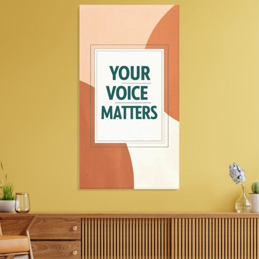 Jouw stem telt 3 canvas afdruk (Insitu (Woonkamer))